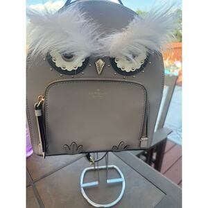 Kate Spade Star Bright Owl Tomi Backpack in Cityscape Grey Women's EUC